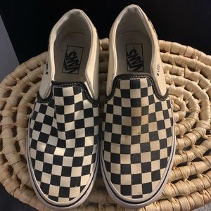 Women’s slip on checkered vans